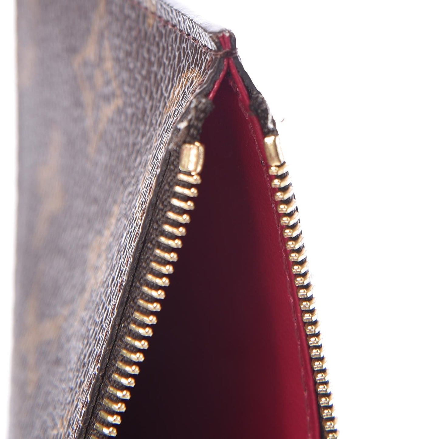 Monogram Felicie Chain Wallet Zippered Insert Fuchsia