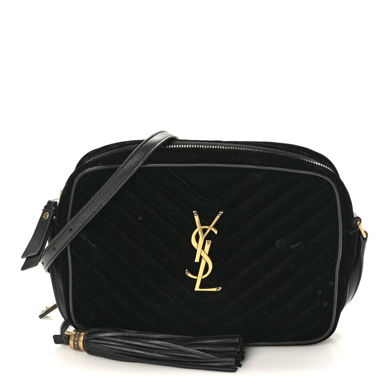 Saint Laurent Velvet Matelasse Monogram Lou Camera Bag Black 1 of 9