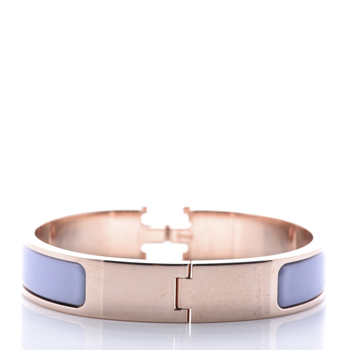 Enamel Narrow Clic Clac H Bracelet PM Parme