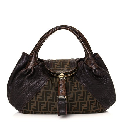 Fendi Zucca Nappa Nuvolata Vitello Tortuga Spy Tobacco Moro 1 of 17
