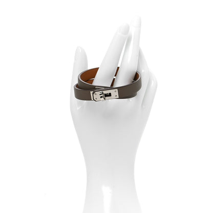 Hermes Swift Kelly Double Tour Bracelet T2 Etain 2 of 7