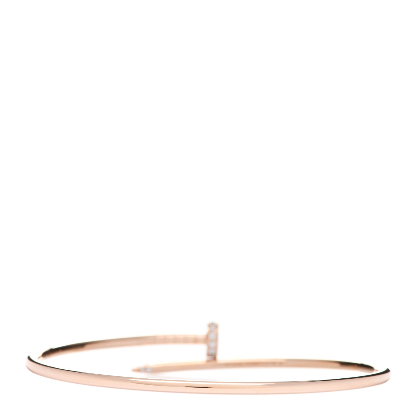 18K Pink Gold Diamond Small Juste Un Clou Bracelet 19