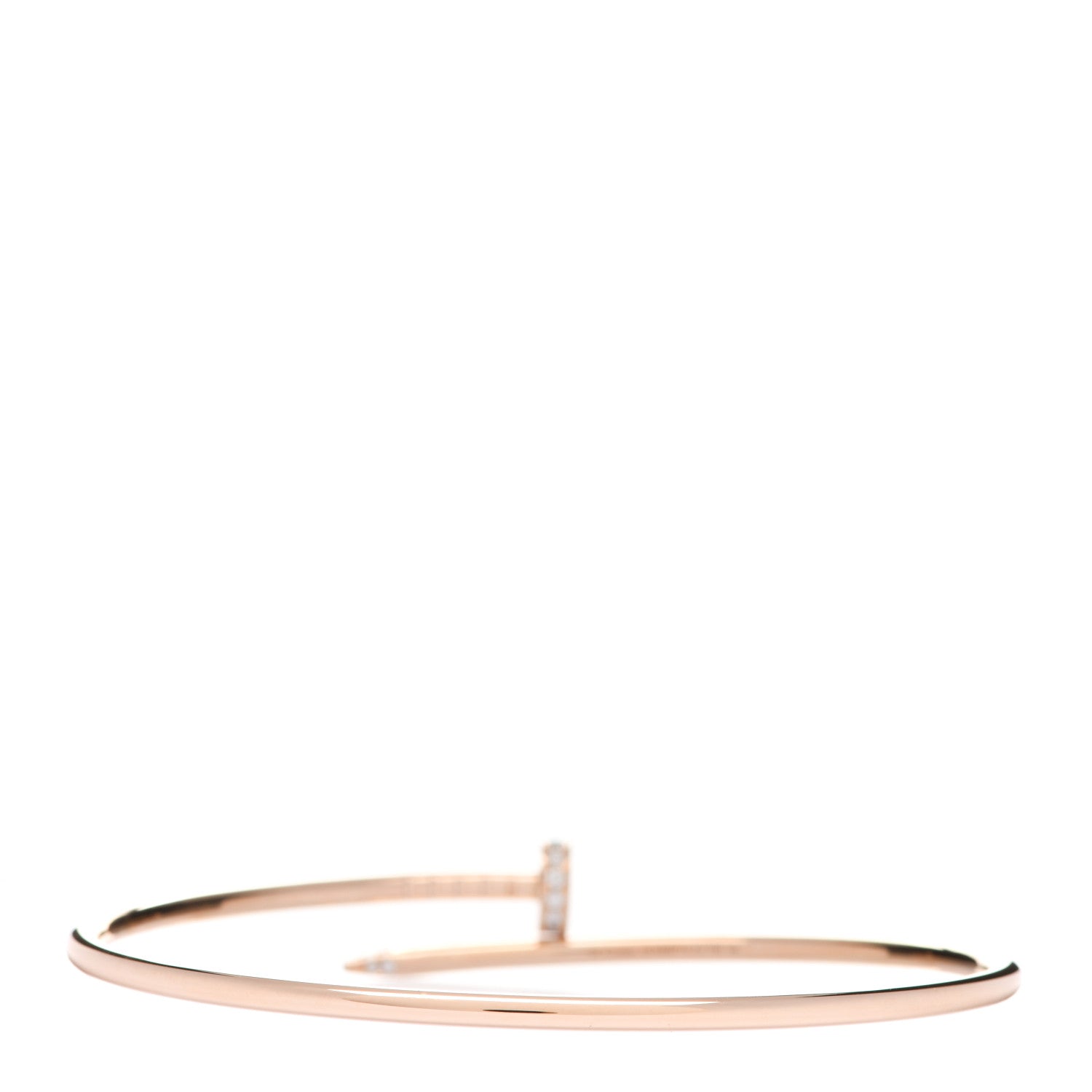 Cartier 18K Pink Gold Diamond Small Juste Un Clou Bracelet 19 2 of 4