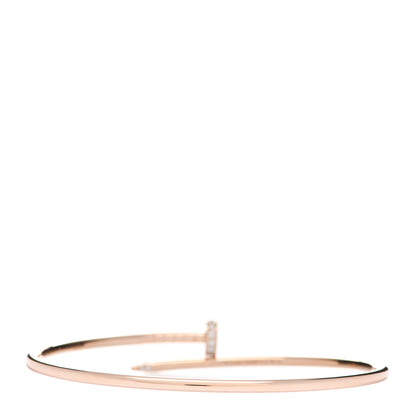 Cartier 18K Pink Gold Diamond Small Juste Un Clou Bracelet 19 2 of 4