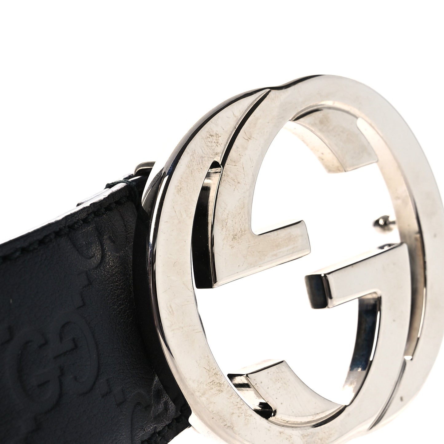 Guccissima Interlocking G Belt 90 36 Black