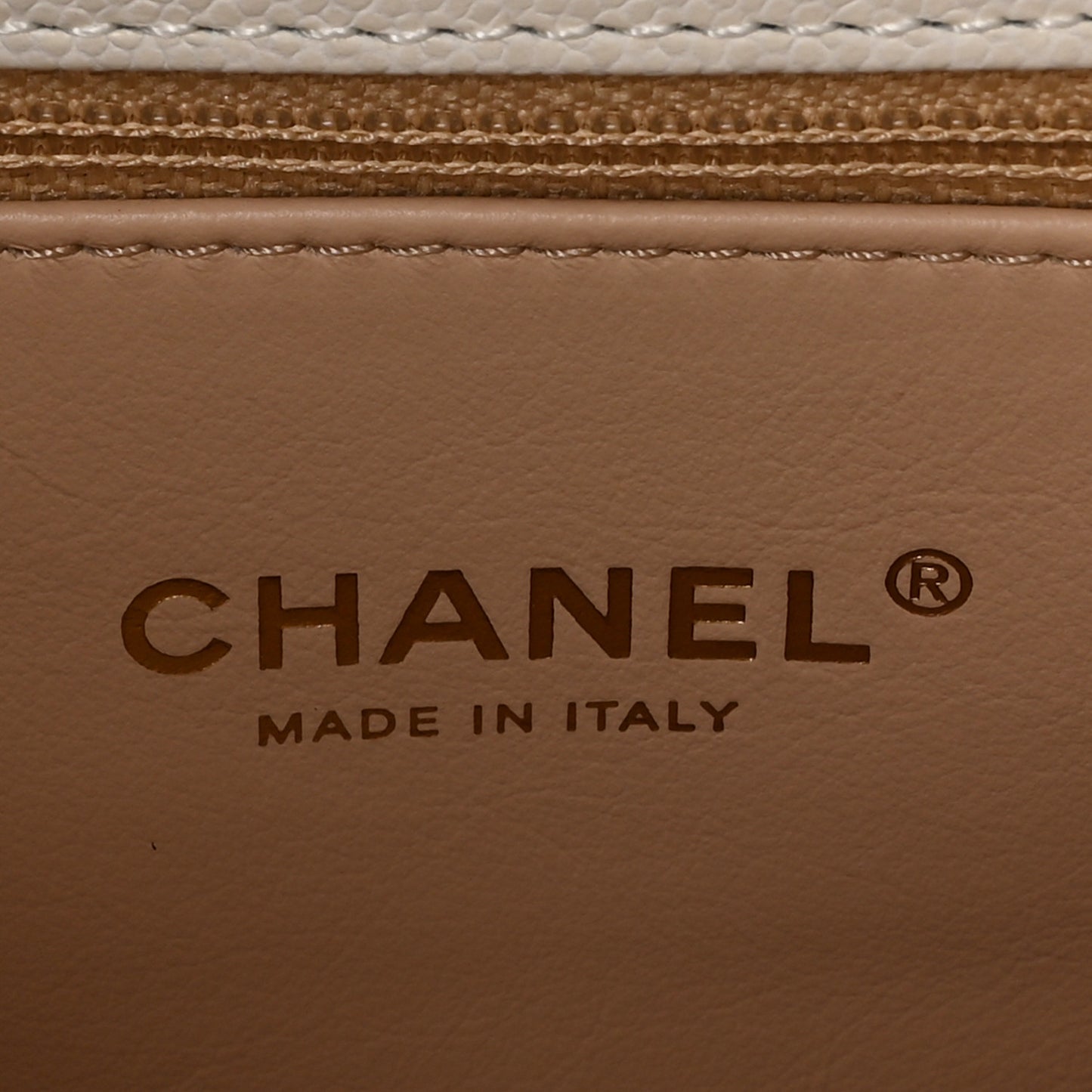 Caviar Quilted Small Coco Handle Flap White
