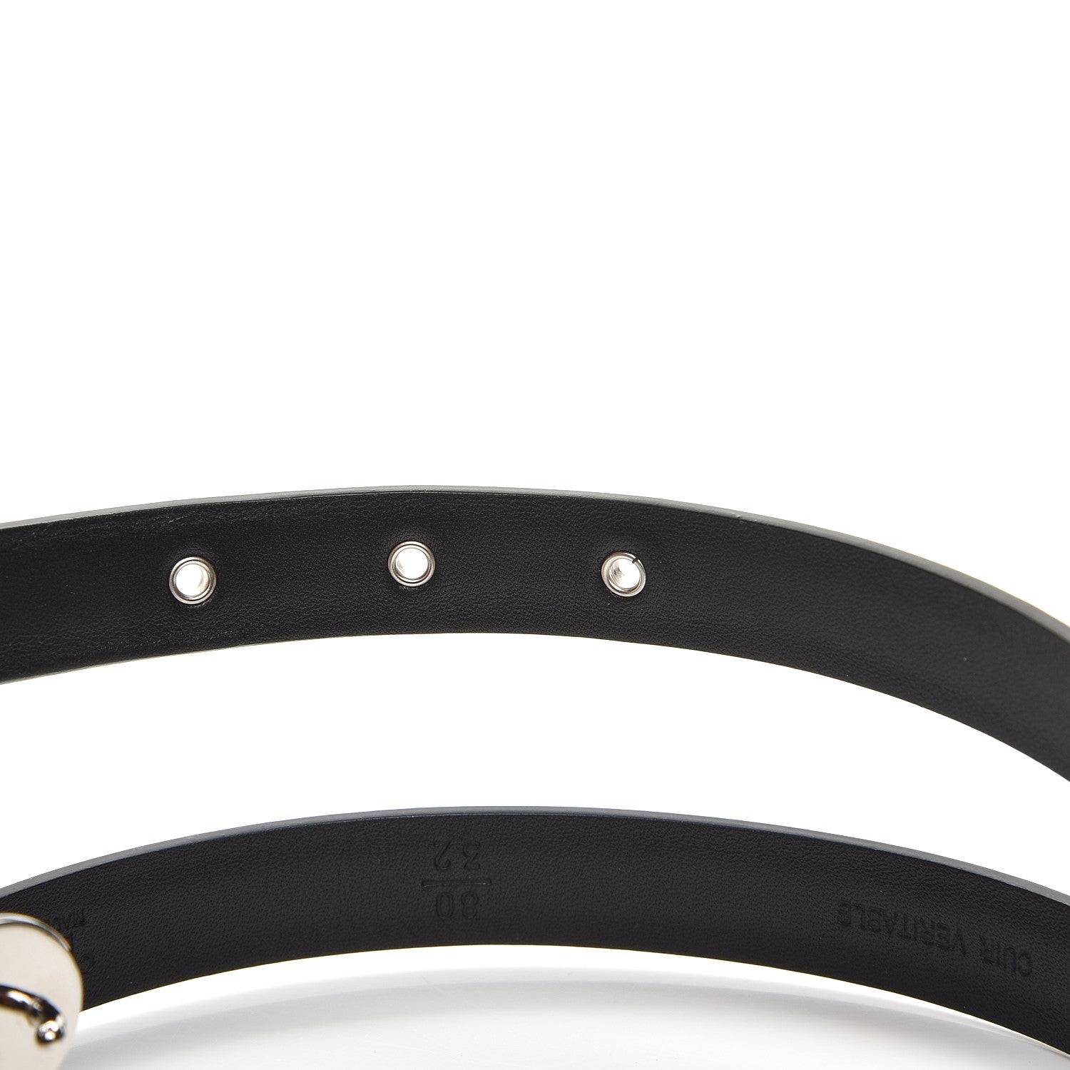 Chanel Glitter Calfskin CC Logo Skinny Belt 80 32 Black 4 of 8