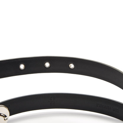 Chanel Glitter Calfskin CC Logo Skinny Belt 80 32 Black 4 of 8