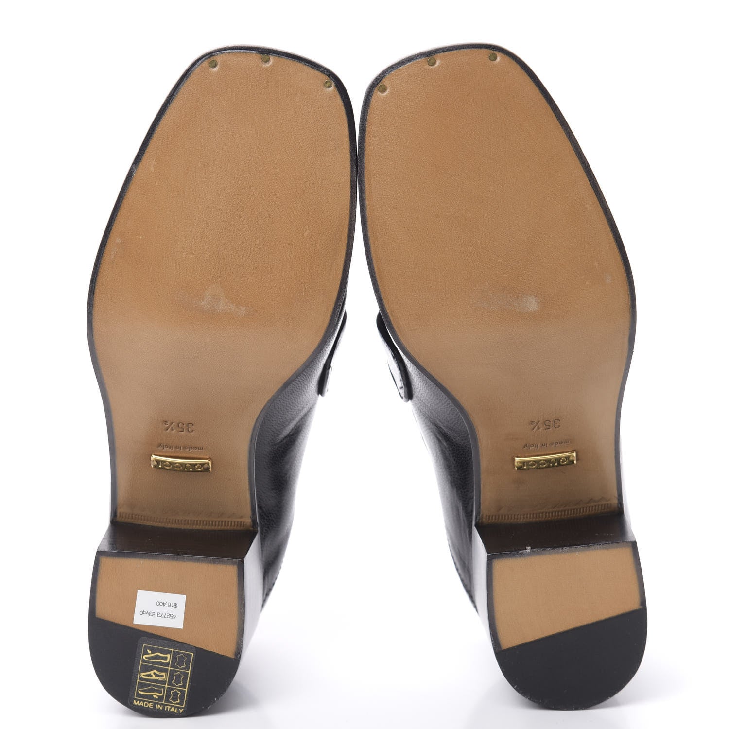 Gucci Lambskin Union Jack Horsebit Loafer Pumps 35.5 Black 5 of 9