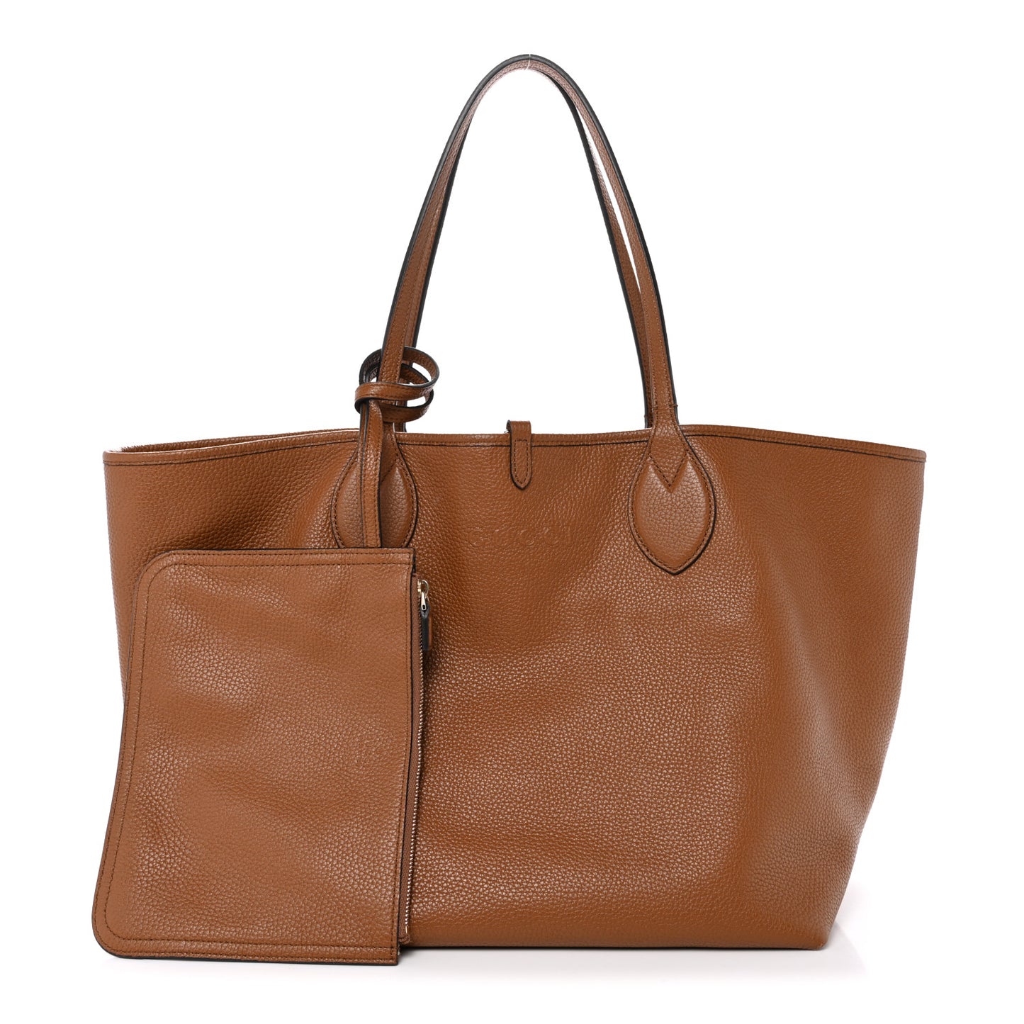 Grained Calfskin Monogram Large Totissima Reversible Tote Brown
