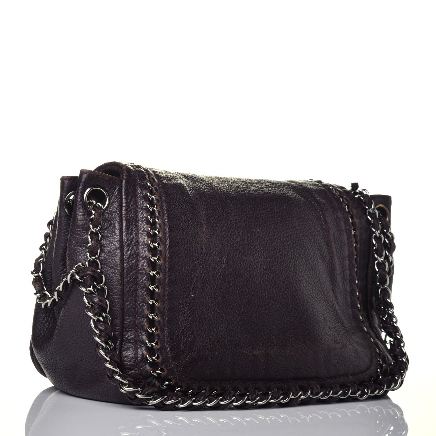 Chanel Metallic Deerskin Luxe Ligne Flap Black 5 of 34