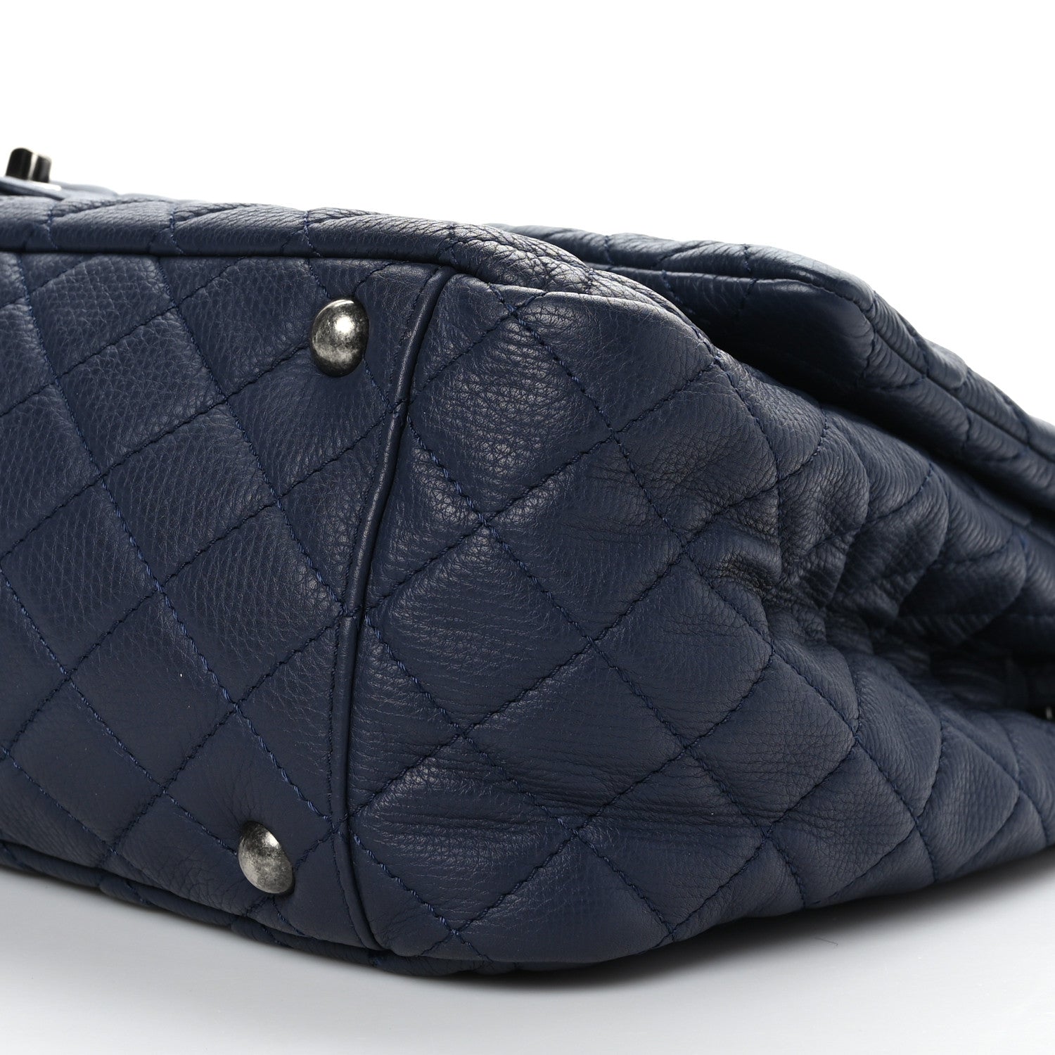 Chanel Calfskin Quilted XXL Travel Flap Bag Navy 9 of 9