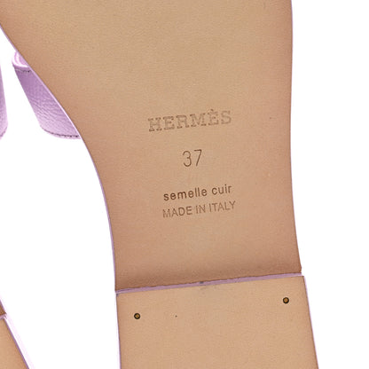 Hermes Epsom Oran Sandals 37 Violet Amethyste 8 of 10