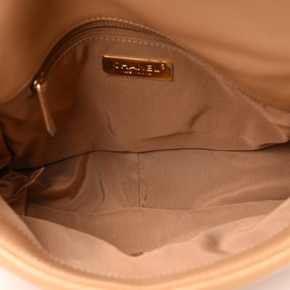 Chanel Lambskin Quilted Medium 19 Flap Dark Beige 5 of 10