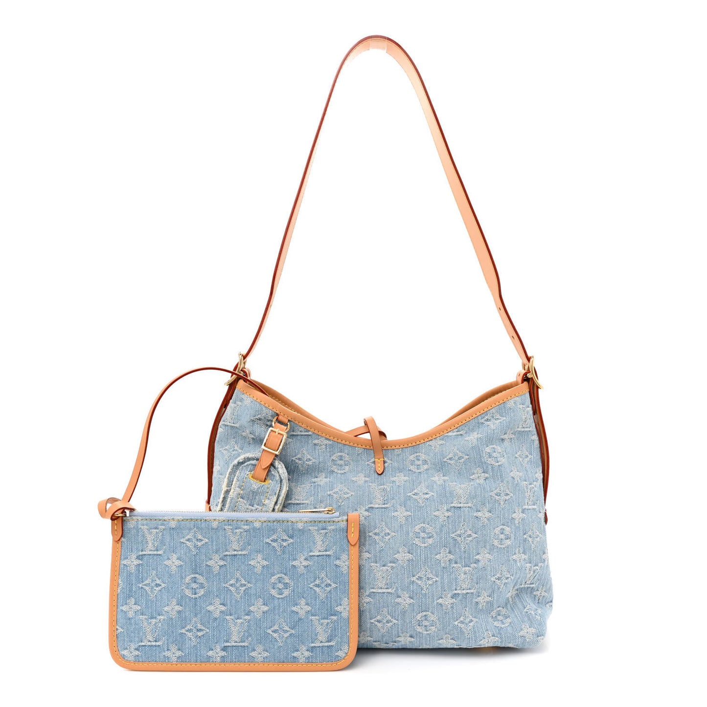 Monogram Denim CarryAll PM Sky Blue