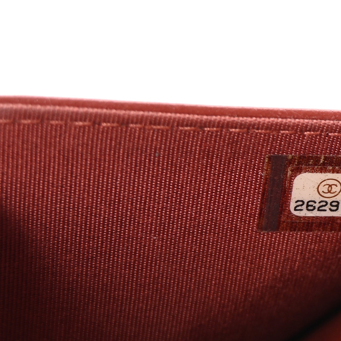Calfskin Quilted Boy Wallet On Chain WOC Red