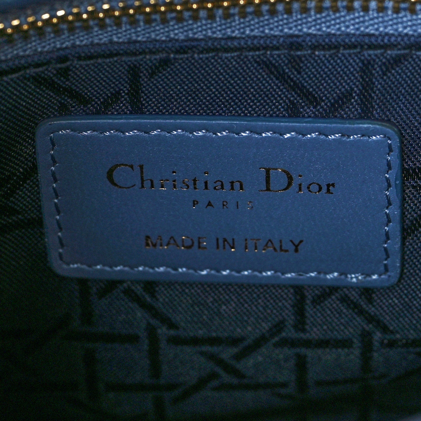 Lambskin Cannage Small My ABCDior Lady Dior Blue
