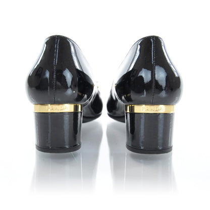 Prada Vernice Heels 38.5 Black 3 of 8