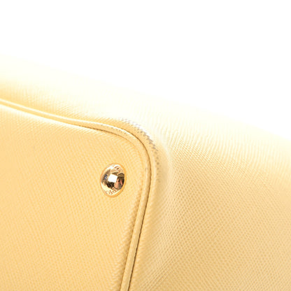 Prada Saffiano Cuir Medium Double Bag Polline 12 of 12