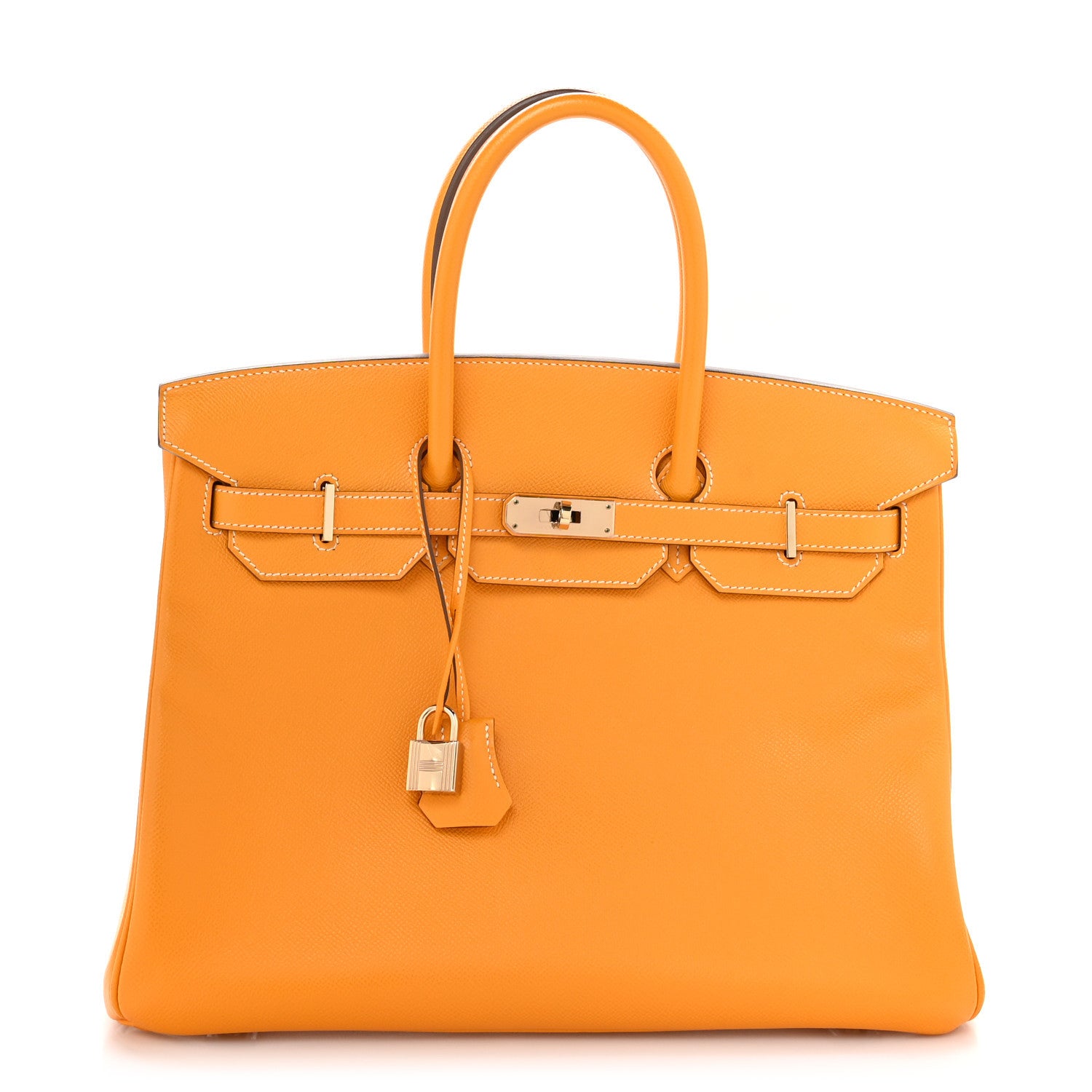 Hermes Epsom Candy Birkin 35 Jaune D'Or Feu 1 of 12
