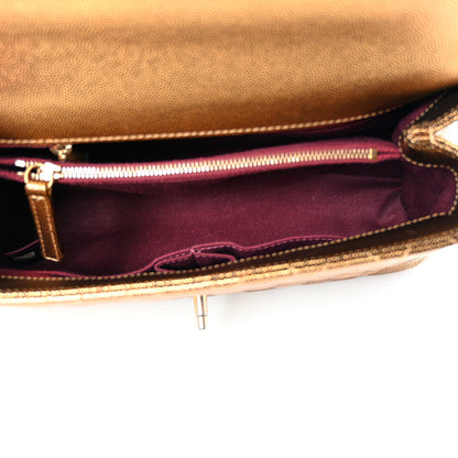 Chanel Metallic Caviar Quilted Small Coco Handle Flap Gold 5 of 12