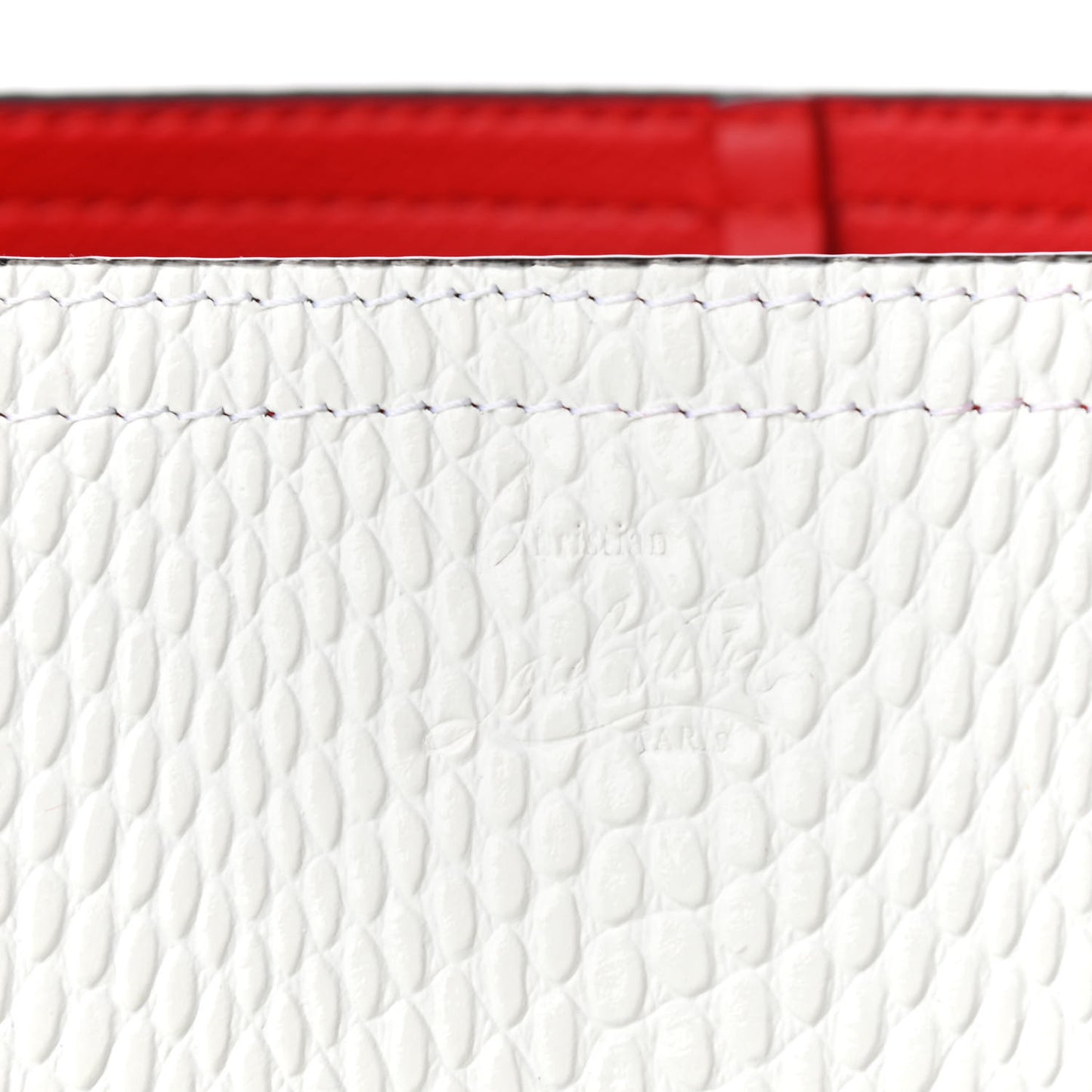 Calfskin Lizard Embossed Spikes East West Cabata Tote White