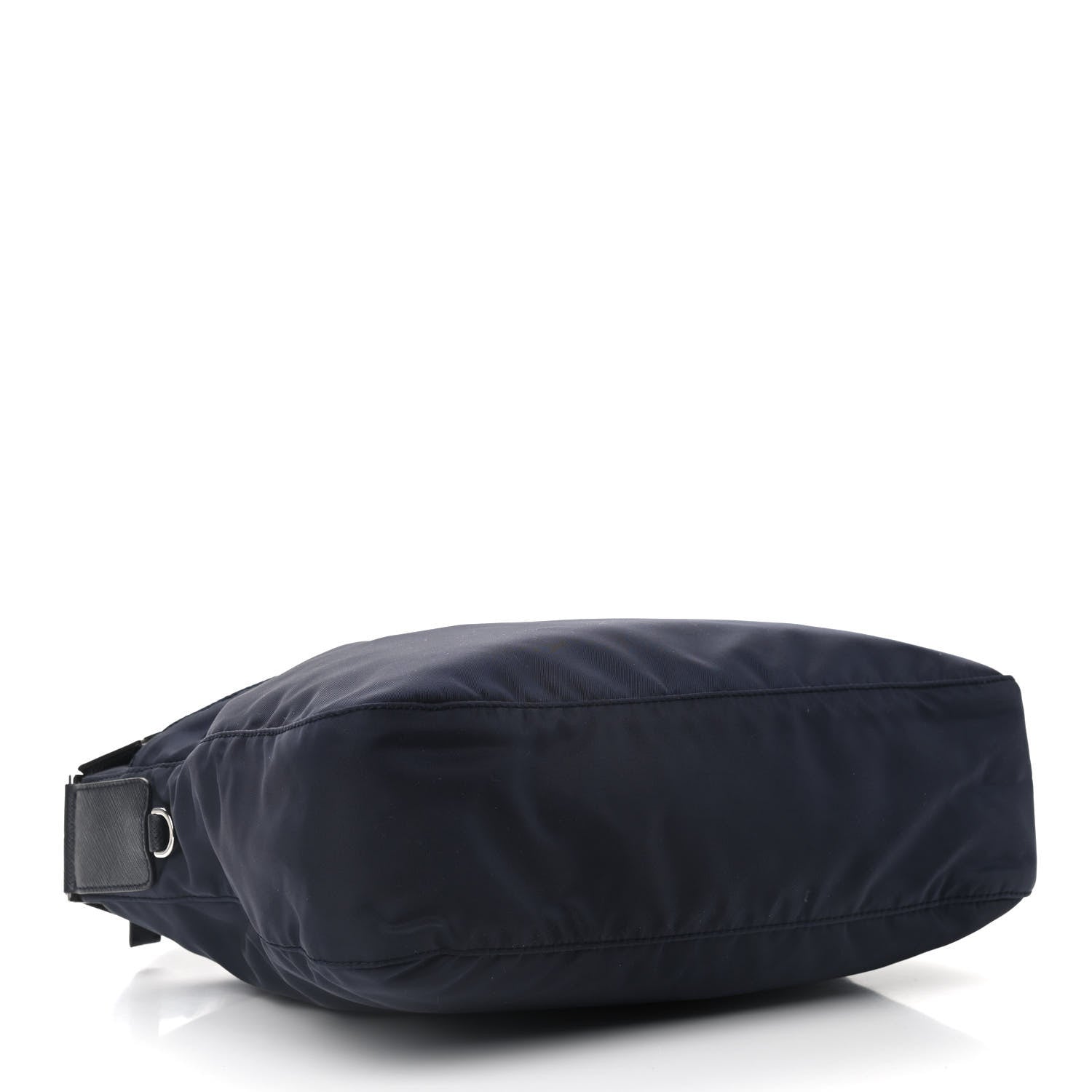 Prada Nylon Vela Flat Messenger Bag Blue Black 3 of 8