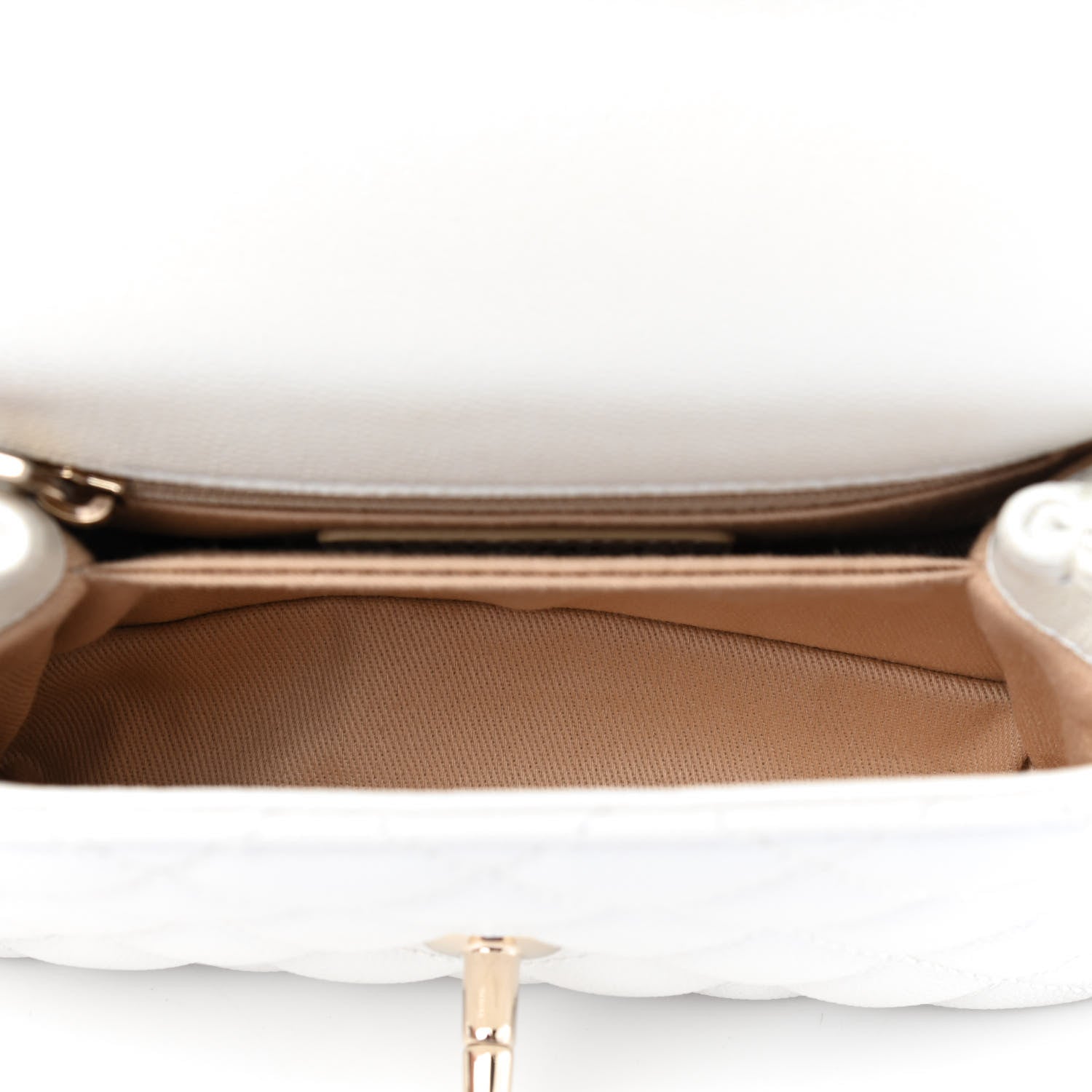 Chanel Iridescent Caviar Quilted Extra Mini Coco Handle Flap Ivory 5 of 9