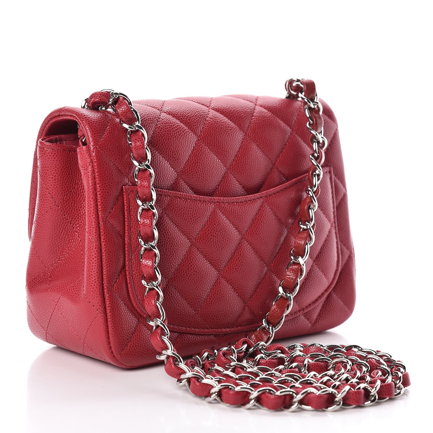 Chanel Caviar Quilted Mini Square Flap Dark Pink 3 of 15