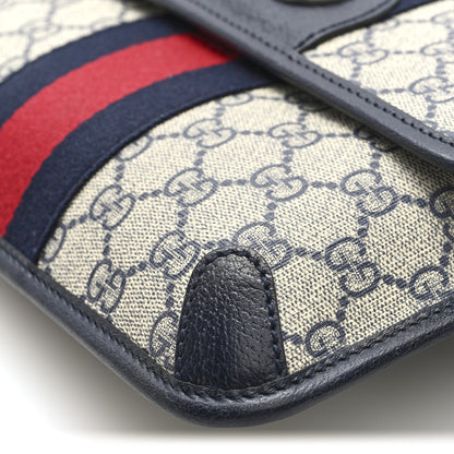 Gucci GG Supreme Monogram Web Small Ophidia Belt Bag 90 36 Beige Navy 10 of 10