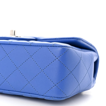 Chanel Lambskin Quilted Mini Rectangular Flap Blue 10 of 12