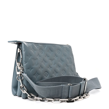 Louis Vuitton Lambskin Embossed Monogram Coussin Blue Glacier 3 of 10