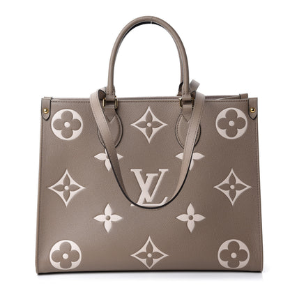 Louis Vuitton Empreinte Monogram Giant Onthego MM Tourterelle Creme 1 of 11