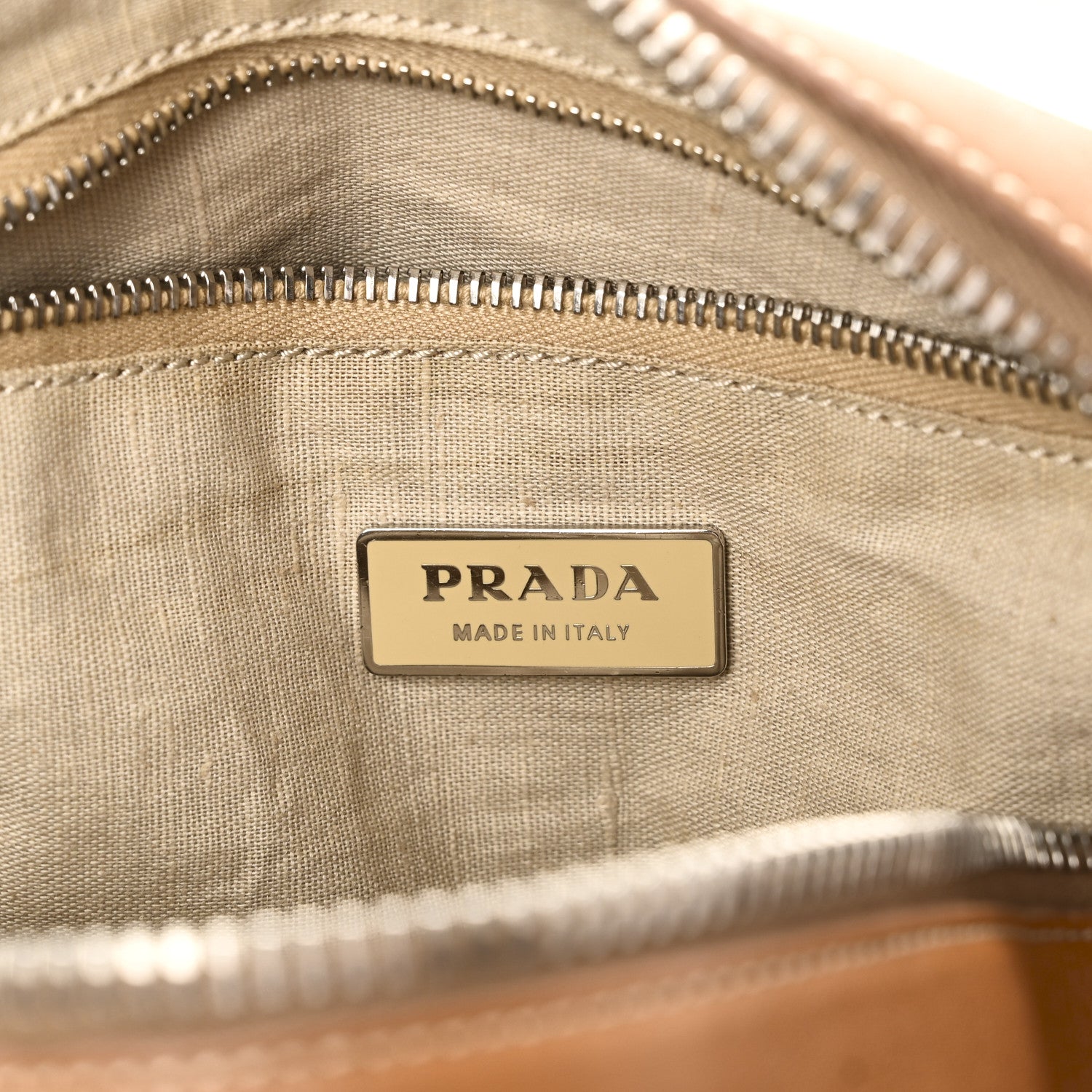 Prada Soft Calf Top Handle Satchel Brown 6 of 14