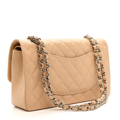 Chanel Caviar Quilted Medium Double Flap Beige 3 of 11