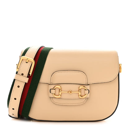 Gucci Azalea Calfskin Web Mini Horsebit 1955 Shoulder Bag Bubble Tea 1 of 13