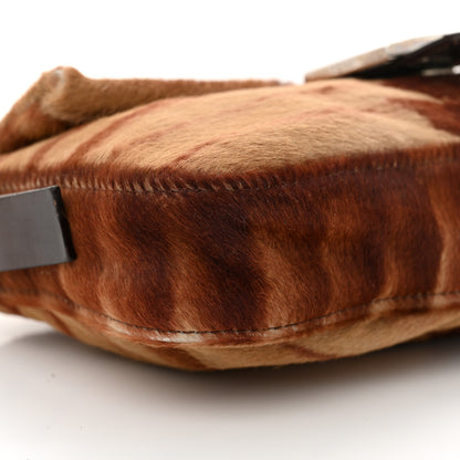 Fendi Calf Hair Zebra Print Baguette Brown 8 of 11