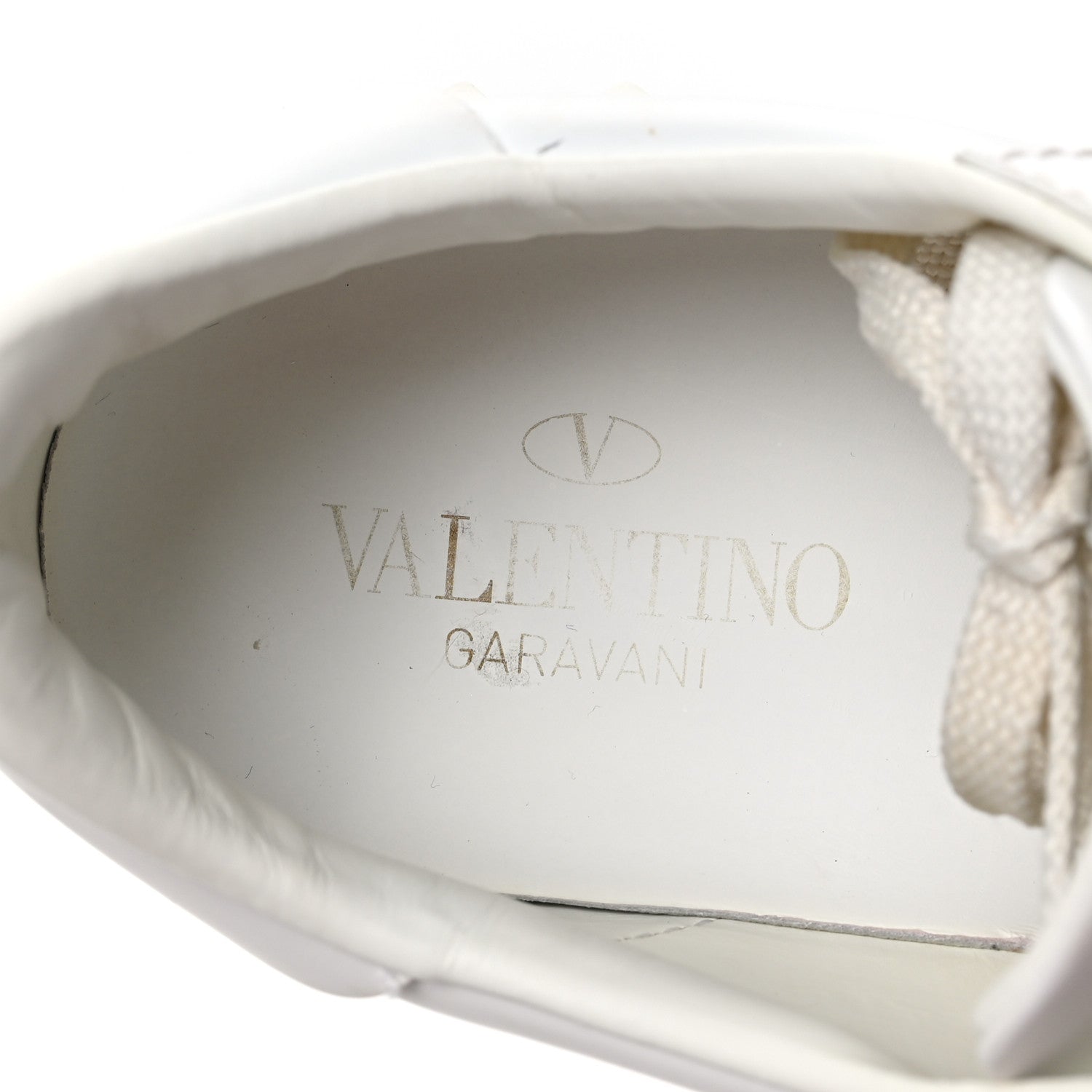 Valentino Garavani Calfskin Rockstud Untitled Open Sneakers 38 White Black 7 of 7