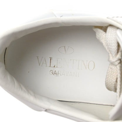 Valentino Garavani Calfskin Rockstud Untitled Open Sneakers 38 White Black 7 of 7