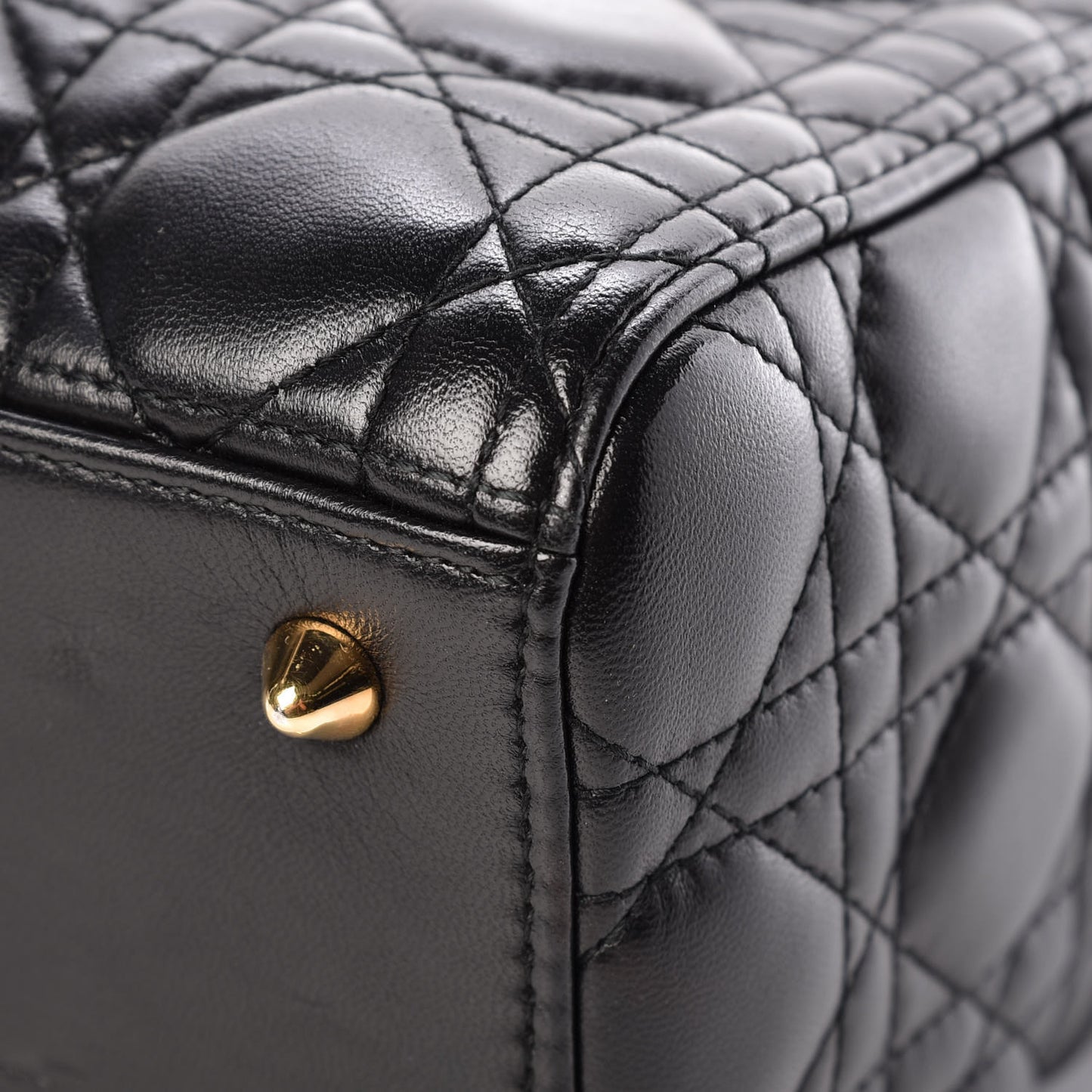 Lambskin Cannage Medium Lady Dior Black