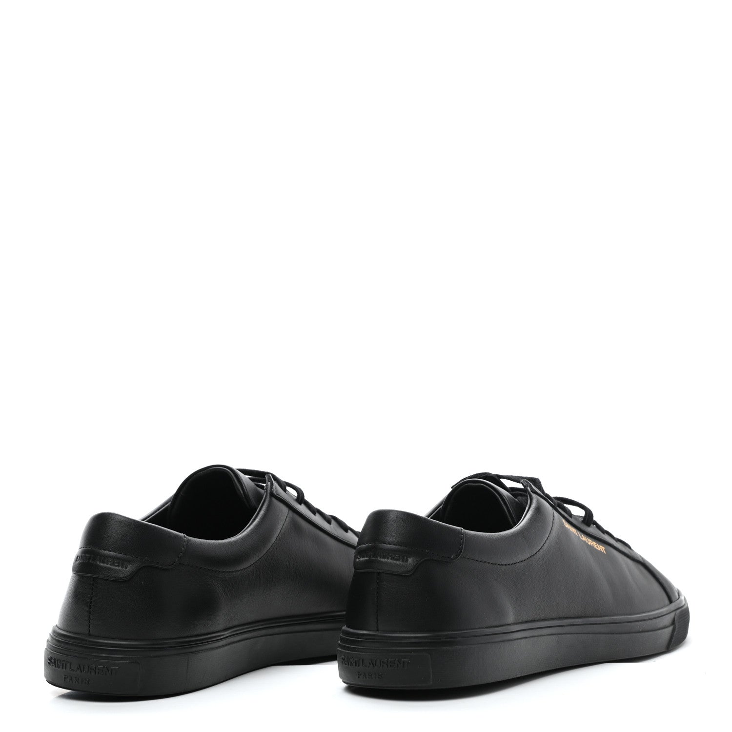 Saint Laurent Calfskin Andy Low Top Sneakers 38 Black 4 of 8