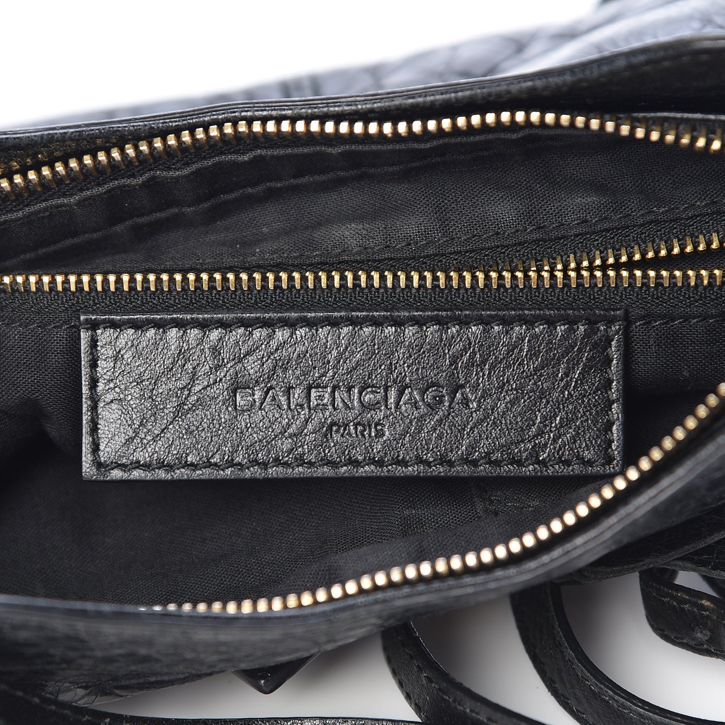 Agneau Classic Gold Hardware Hip Black