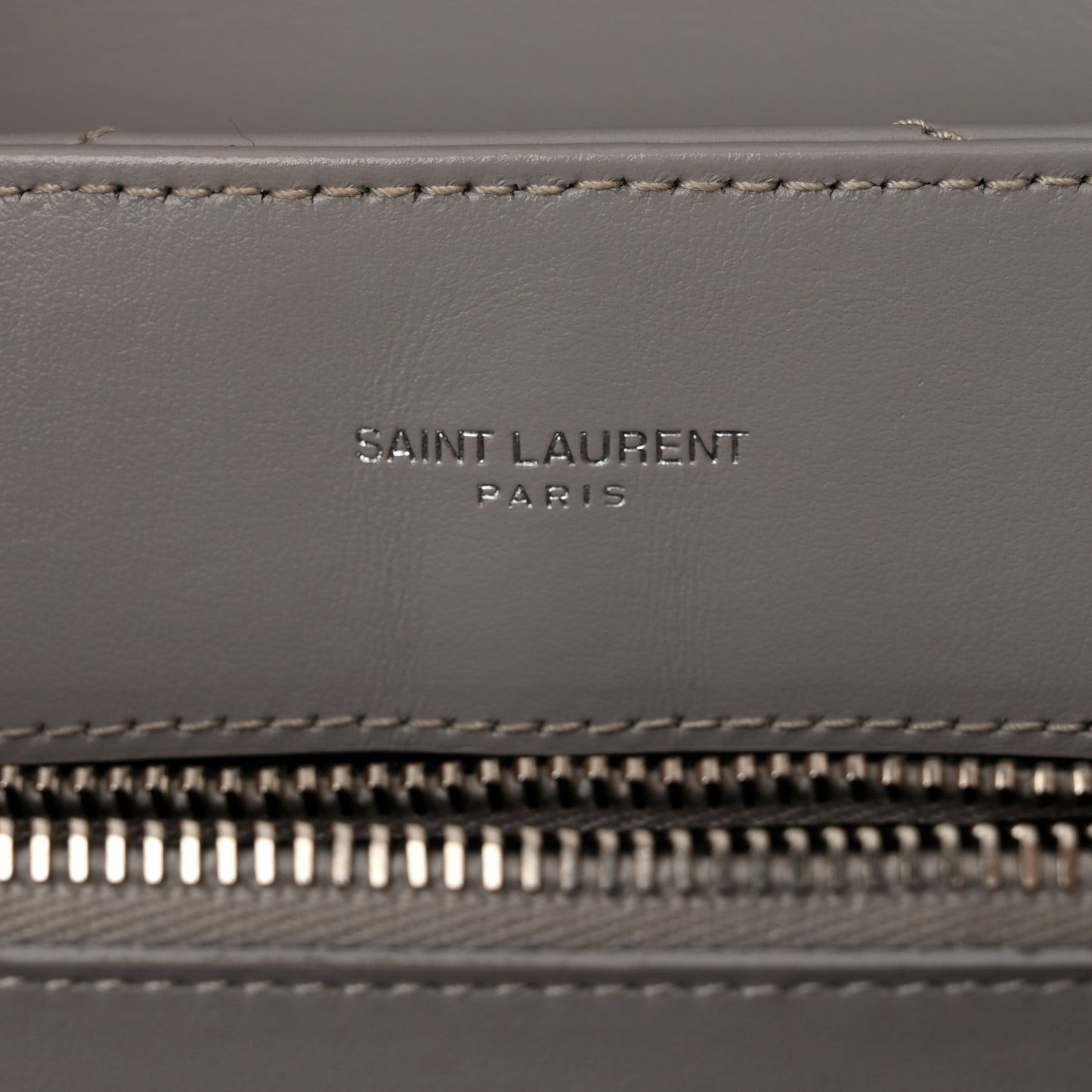 Calfskin Y Quilted Monogram Medium Loulou Chain Satchel Light Gray