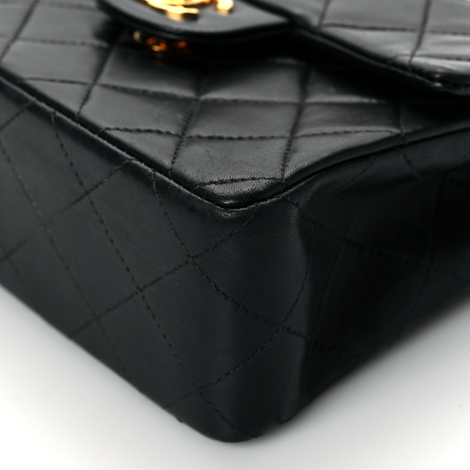 Chanel Lambskin Quilted Mini Square Flap Bag Black 10 of 10