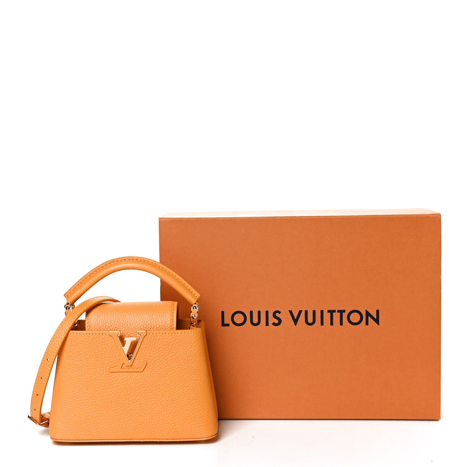 Louis Vuitton Taurillon Mini Capucines Sunbeam Yellow 11 of 11