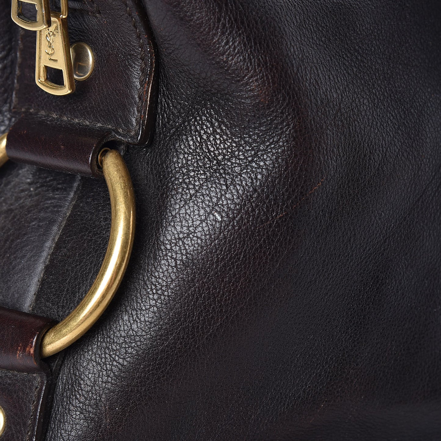 Calfskin Large Muse Dark Brown
