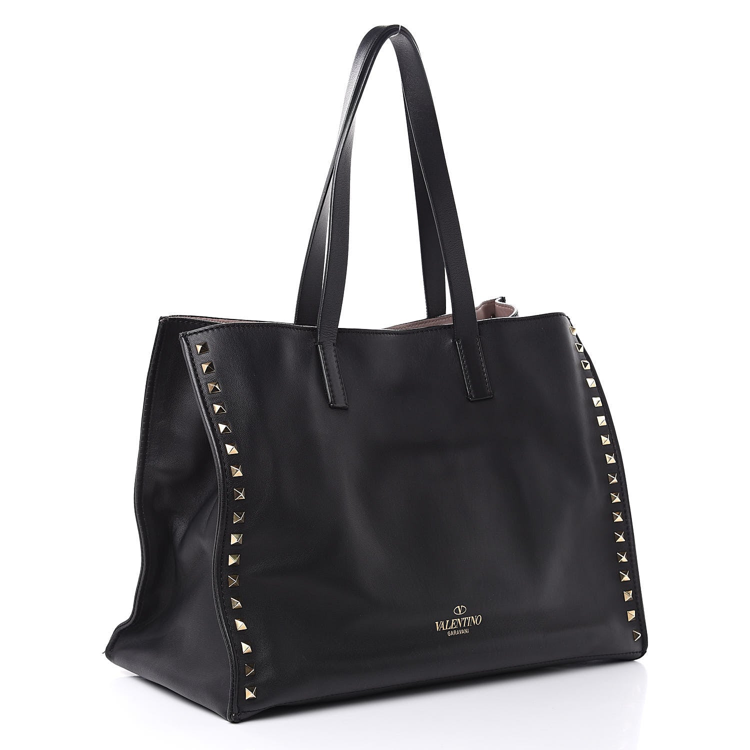 Valentino Garavani Nappa Medium Rockstud Soft Tote Black 3 of 14