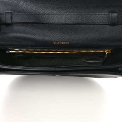 Balenciaga Signature Grained Calfskin Logo Ville Day Bag Black 4 of 7