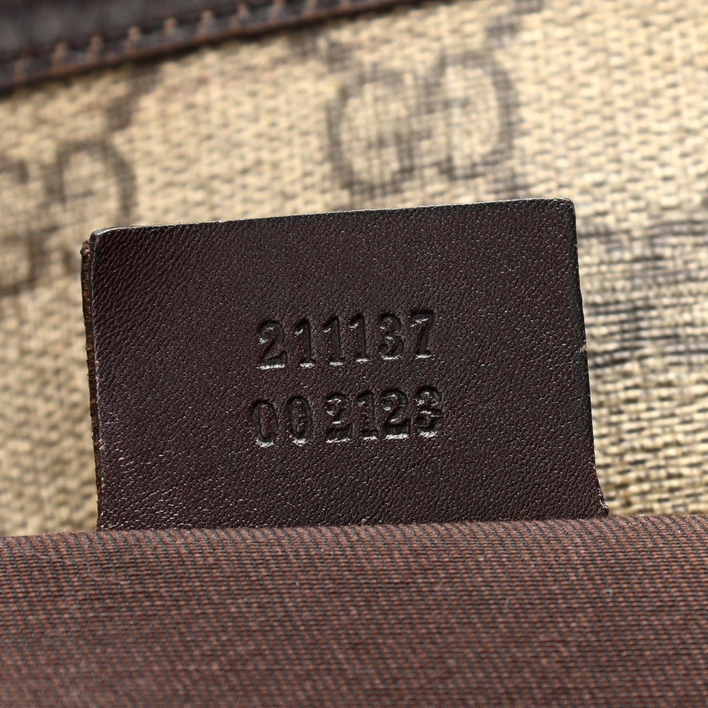 GG Supreme Monogram Medium Zippered Shopping Tote Dark Brown