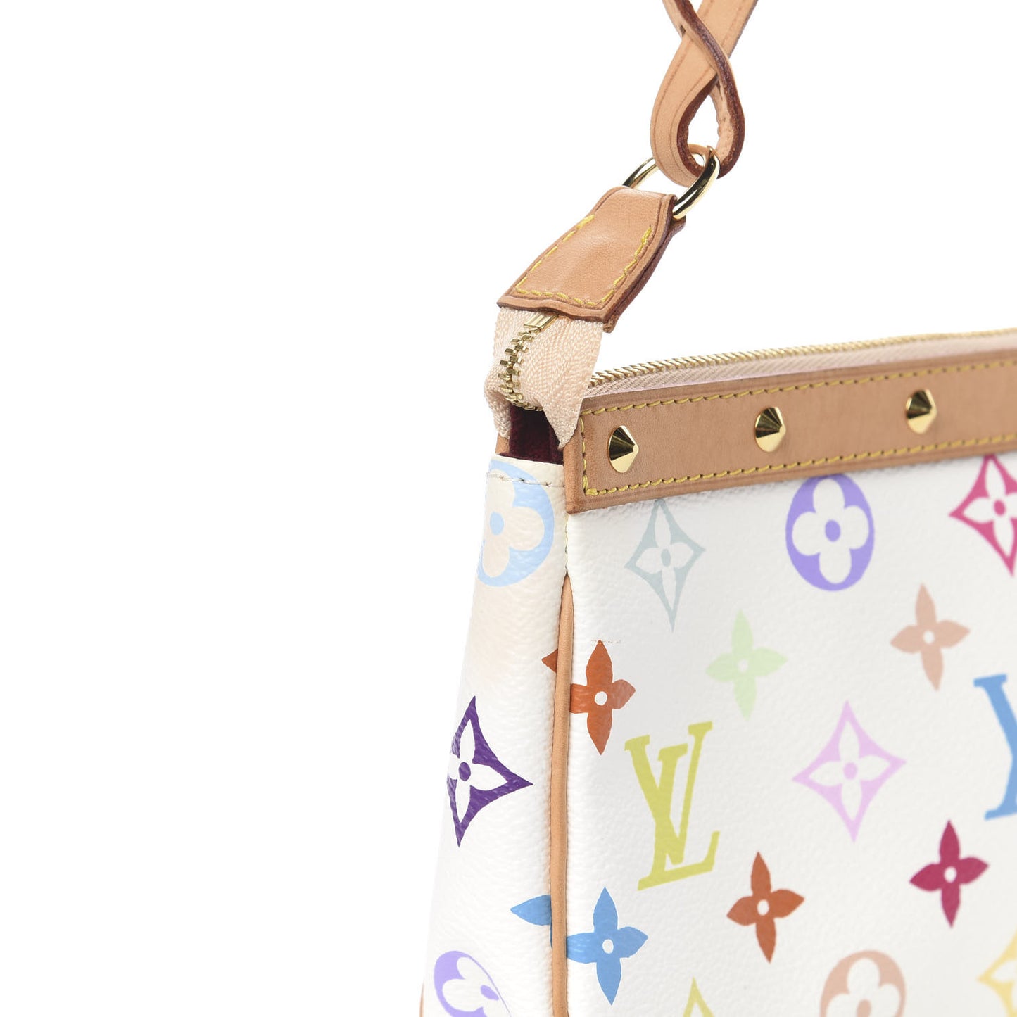 Monogram Multicolor Pochette Accessories White